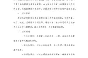  如何设计一个适合个人的篮球训练支持方案：从目标到实现的全面指南